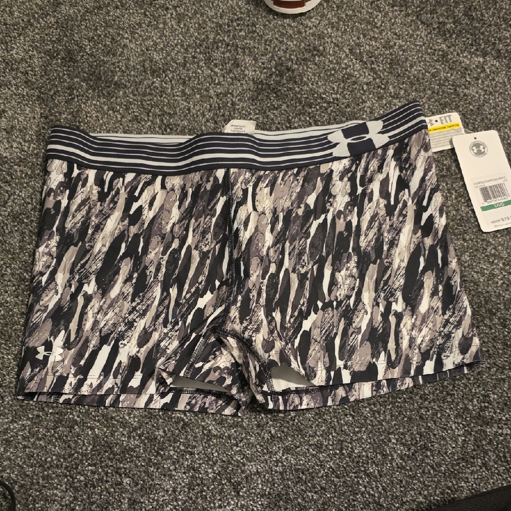 Under Armour Black and White Patterned Shorts